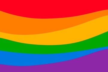 Abstract illustration of colorful pride flag in wave shape design for background wallpaper