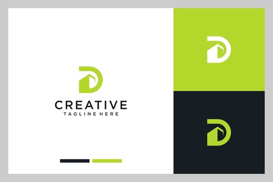 letter D building logo design