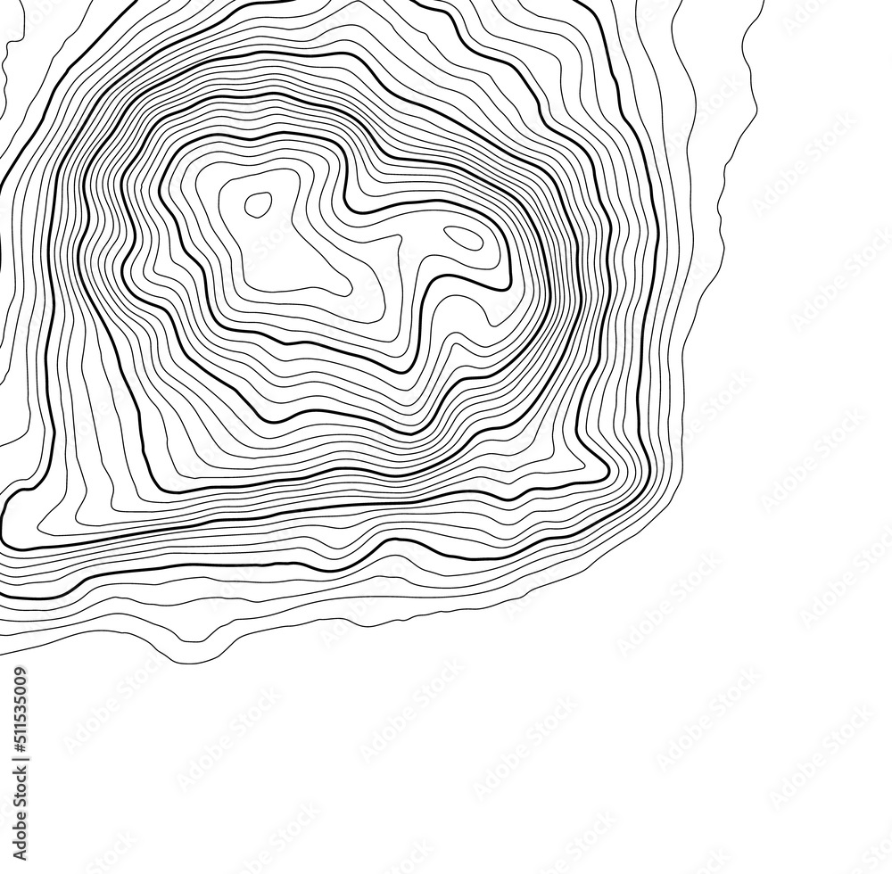 Poster topographic map contour background. topo map with elevation. contour map vector. geographic world to