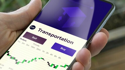 Invest in transportation ETF, an investor buys or sell an etf fund.