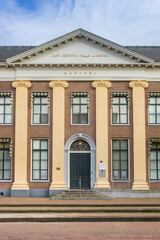 Fototapeta na wymiar Front facade of the historic courthouse in Assen, Netherlands