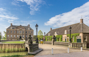 Bridge leading to the historic Eerde castle in Ommen, Netherlands