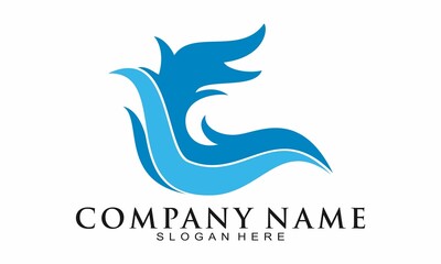 Sea wave illustration vector logo