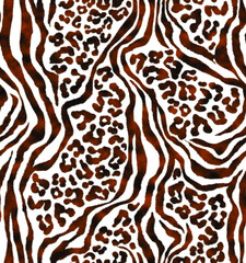 a metered pattern suitable for textiles consisting of wild animal skin