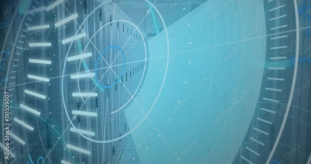 Poster animation of data processing over servers