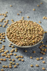 Raw Brown Organic Lentils Legumes
