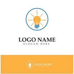 lamp lightbulb logo design inspiration vector icon template