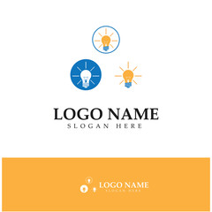 Fototapeta na wymiar lamp lightbulb logo design inspiration vector icon template