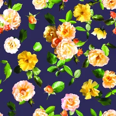 Behang a pattern suitable for textile consisting of flowers © LAMAZİ