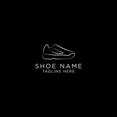 Template line art abstract shoes logo design vector icon symbol illustration