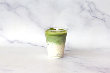 Green tea Fresh Milk in Take away cup