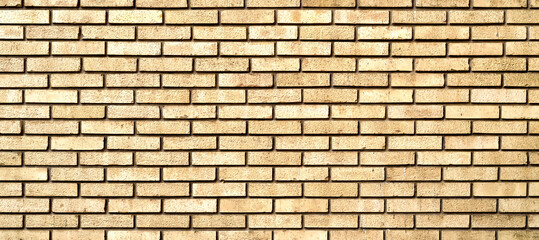 Old brick wall texture background. Facade view of old brick wall background. 