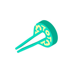 metallic hair pin isometric icon vector. metallic hair pin sign. isolated symbol illustration