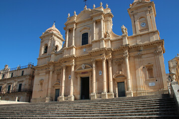 baroque cathedral in noto in sicily (italy)