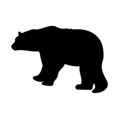 Fototapeta premium wild bear silhouette