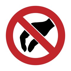 Do Not Touch Symbol, Vector Illustration, Isolate White Background Icon. EPS10