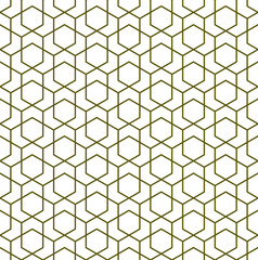 Seamless geometric ornament based on traditional islamic art.Brown color lines.Great design for fabric,textile,cover,wrapping paper,background.