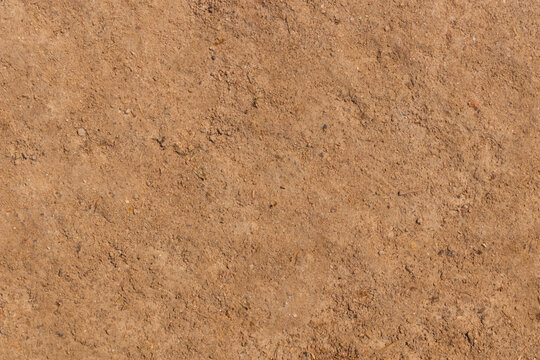 Arid sandy soil with many small stones can be used as a background or fertility and geology.