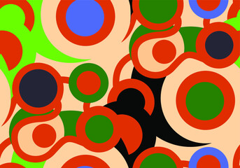 a metered pattern suitable for textiles consisting of geometric objects