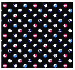 a pattern suitable for a textile consisting of polka dots