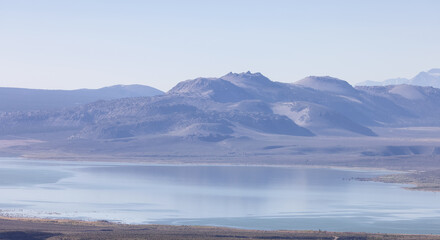Aerial View of Mono Lake near Lee Vining, California, United States of America. Nature Background