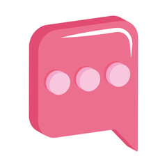 pink speech bubble