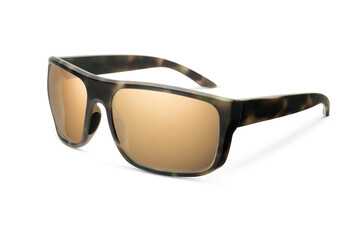 Sunglass | Beach Bronze color stylish sunglasses isolated on white background