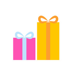 gift box decorated with colorful ribbons