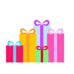 gift box decorated with colorful ribbons