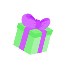 gift box decorated with colorful ribbons