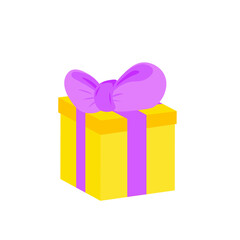 gift box decorated with colorful ribbons