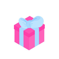 gift box decorated with colorful ribbons