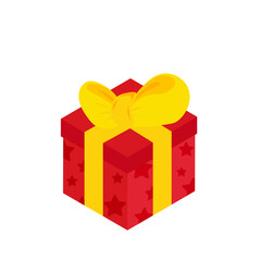 gift box decorated with colorful ribbons