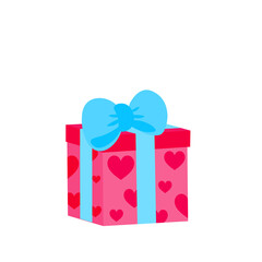 gift box decorated with colorful ribbons