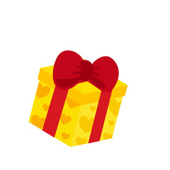 gift box decorated with colorful ribbons