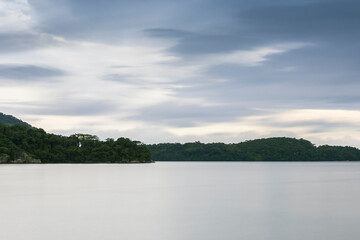 clouds over the lake