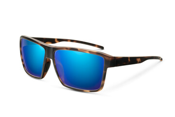 Sunglass | Blue color stylish sunglasses isolated on white background