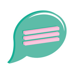 turquoise speech bubble