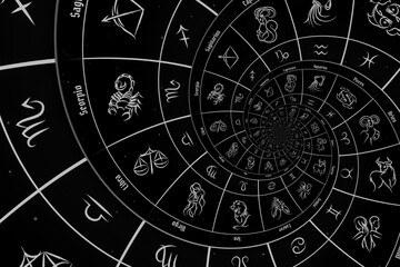 Abstract old conceptual background on mysticism, astrology, fantasy