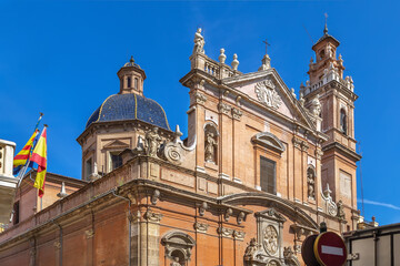 Fototapeta na wymiar Church of St. Thomas and St. Philip Neri, Valencia, Spain