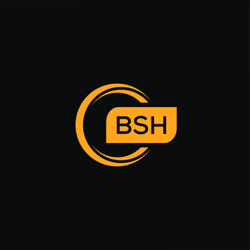 BSH letter design for logo and icon.BSH typography for technology, business and real estate brand.BSH monogram logo.vector illustration.