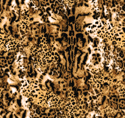a metered pattern suitable for textiles consisting of wild animal skin