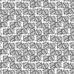 Sketchy Geometric Abstract Seamless Pattern