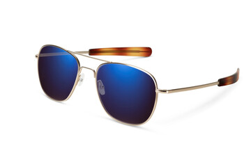 Sunglass | Blue Indigo color stylish sunglasses isolated on white background