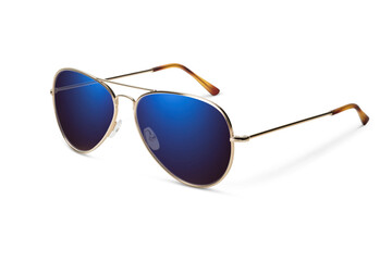 Sunglass | Blue Indigo color stylish sunglasses isolated on white background