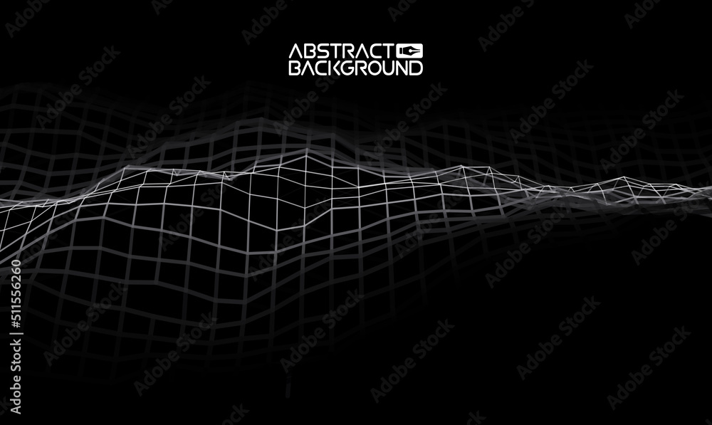 Poster data technology abstract futuristic illustration . low poly shape with connecting dots and lines on 