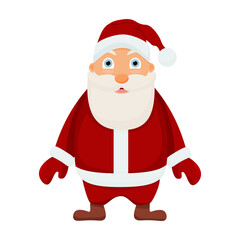 Vector cartoon Santa Claus.  Illustration on a white background.