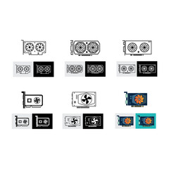 GPU Graphic Card Icon vector