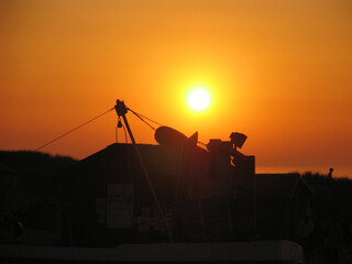 Sonnenuntergang am Meer, Nordsee, Vorupør, Jütland, Dänemark, Europa  --  Sunset at the sea,...