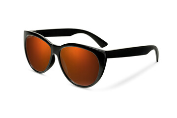 Sunglass | Gold Crescent Color stylish sunglasses isolated on white background